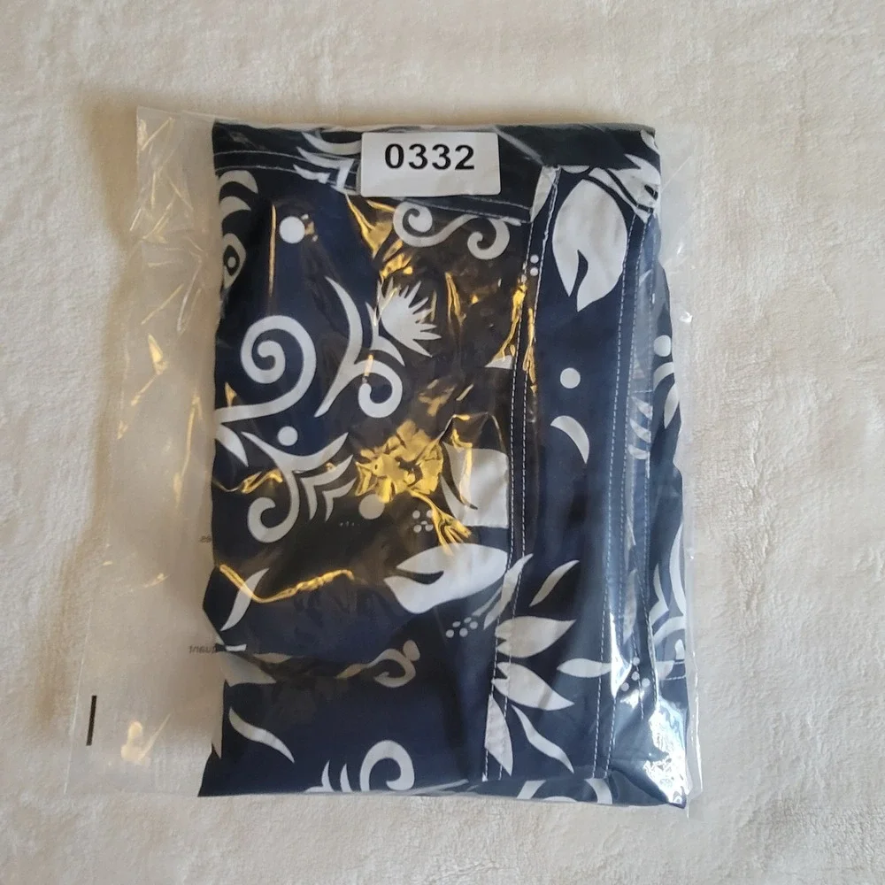 Y2K Sideout Board Shorts Mens 36 Navy‎ Blue Floral Hibiscus Print Swim Trunks